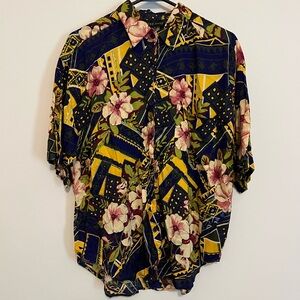 Take away size large Hawaiian floral shirt